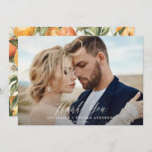 Script photo mariage merci agrumes botanique (Devant / Derrière)