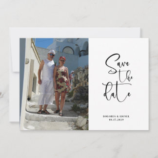 Script Photo Minimalist Save the date 