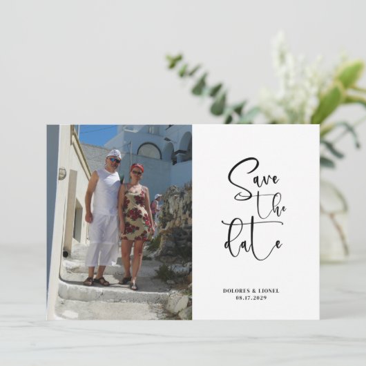 Script Photo Minimalist Save the date  (Debout devant)