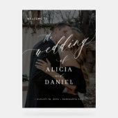 Script photo noir moderne mariage signe de bienven (Recto)