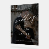 Script photo noir moderne mariage signe de bienven (Angle)