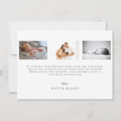 Script photo Nouvelle carte Faire-part de naissanc (Dos)