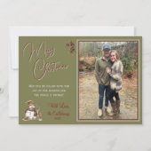 Script photo rustique Joyeuse carte de Noël (Devant)