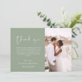 Script Photo Sage Carte de remerciements Mariage v (Debout devant)