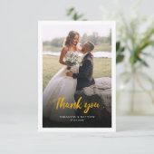 Script Photo Weddenschap Hartelijk dank Bedankkaart (Staand voorkant)