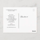 Script Photo Wedding Hartelijk dank Briefkaart (Achterkant)