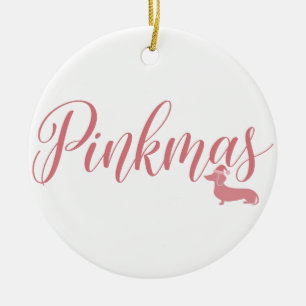 Script Pinkmas avec ornement de Noël en forme de t