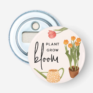  Script Plant Grow Bloom Tulip Button Flesopener