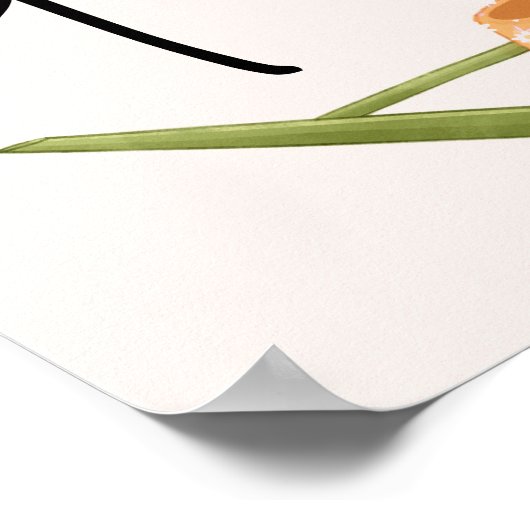  Script Plant Grow Bloom Tulip Poster (Hoek)
