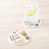 Script Plant Grow Bloom Tulip Zandsteen Onderzetter (Zijkant)