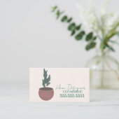 Script Plant Zitter Ontwerper Visitekaartje (Staand voorkant)