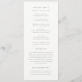 Script poétique ÉDITABLE Programme de mariage des  (Dos)