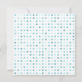 Script Polka Dot Boy Baby shower nodigt uit Kaart (Achterkant)