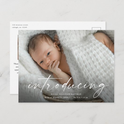 Script Présentation du Carte de remerciements phot (Devant / Derrière)