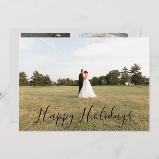 Script Prettig Kerstfeest Fotokaart Feestdagenkaart (Voorkant / Achterkant)