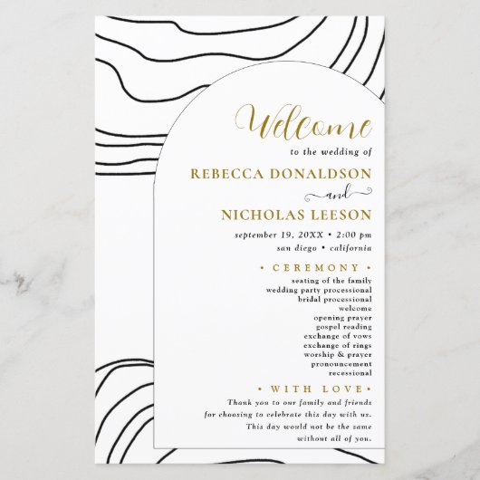 Script Programme de mariage minimal (Devant)