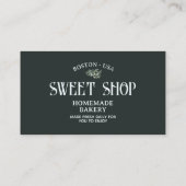  Script QR Code Pastry Bakery Visitekaartje (Achterkant)