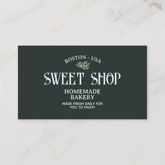  Script QR Code Pastry Bakery Visitekaartje (Achterkant)