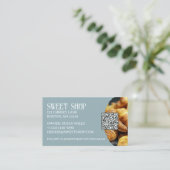  Script QR Code Pastry Bakery Visitekaartje (Staand voorkant)