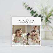 Script Religieus Heilige Kerst Glorie Voor God Fot Feestdagenkaart (Staand voorkant)