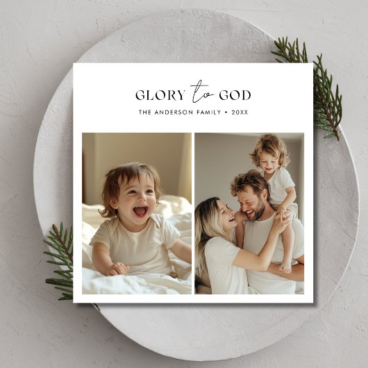 Script Religieus Heilige Kerst Glorie Voor God Fot Feestdagenkaart