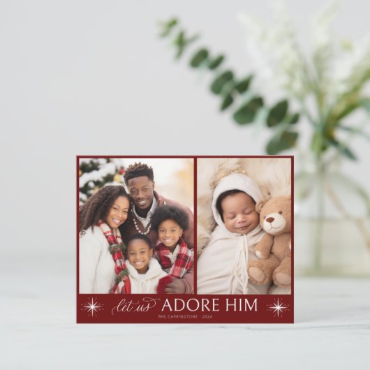 Script religieux Carte de Noël photo (Debout devant)