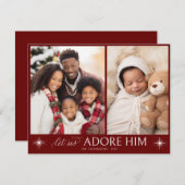 Script religieux Carte de Noël photo (Devant / Derrière)