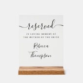 Script Réservé Mère De La Mariée Mémorial (Recto)