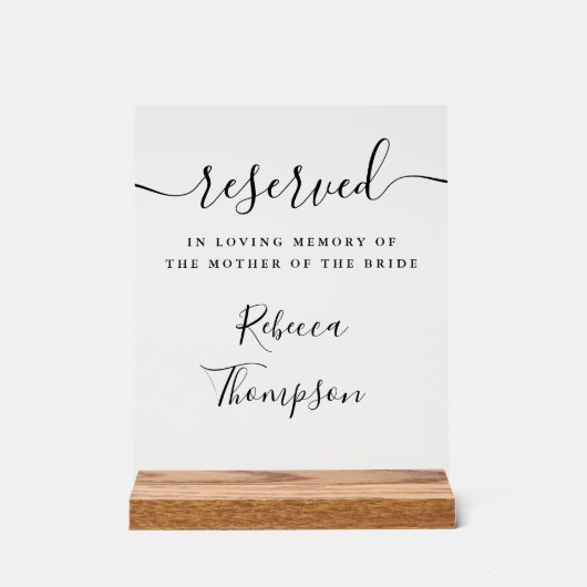 Script Réservé Mère De La Mariée Mémorial (Recto)