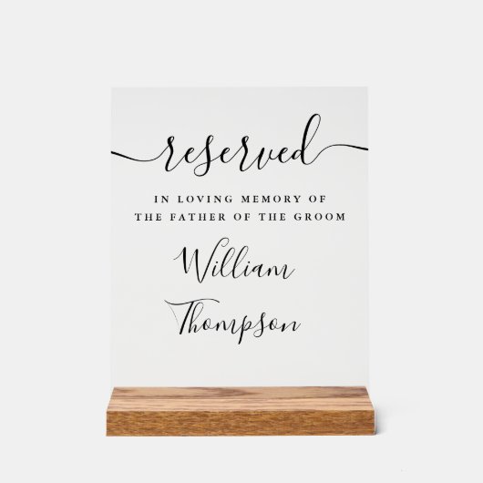 Script Réservé Père Du Mémorial Groom (Recto)