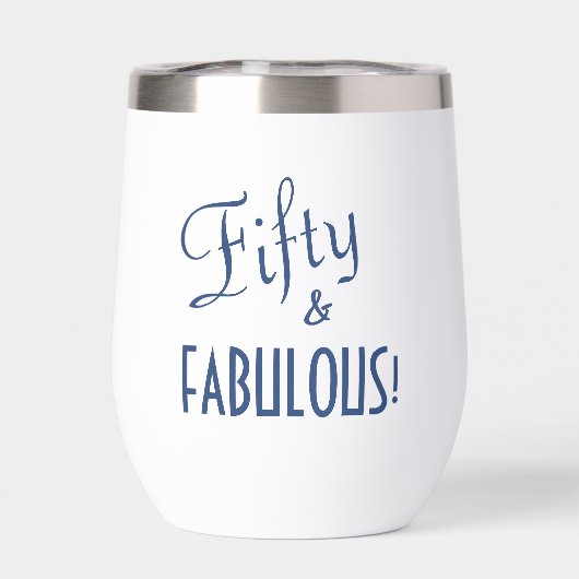 Script rétro bleu cinquante et FABULOUS 50e annive (Arrière)