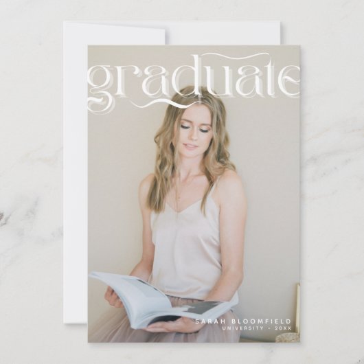 Script rétro | Deux Faire-part d'obtention d'un di (Devant)