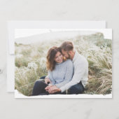  script Romantic Photo Horizontal Wedding Kaart (Achterkant)