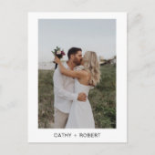 Script romantique Cardiaque Mariage Photo Carte po (Devant)