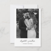 Script romantique minimaliste Carte de remerciemen (Devant)