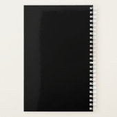 Script Rose en or Faux en noir | Wedding planner (Dos)