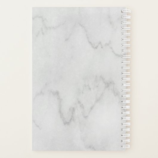 Script Rose en or Faux sur marbre | Wedding planne (Dos)