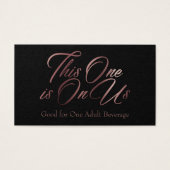Script rose en or sur cartes de billets Black Drin (Devant)