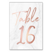 Script Rose et marbre | Carte numéro de tableau 16 (Dos)
