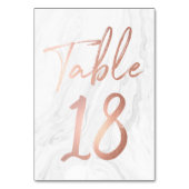 Script Rose et marbre | Carte numéro de tableau 18 (Dos)