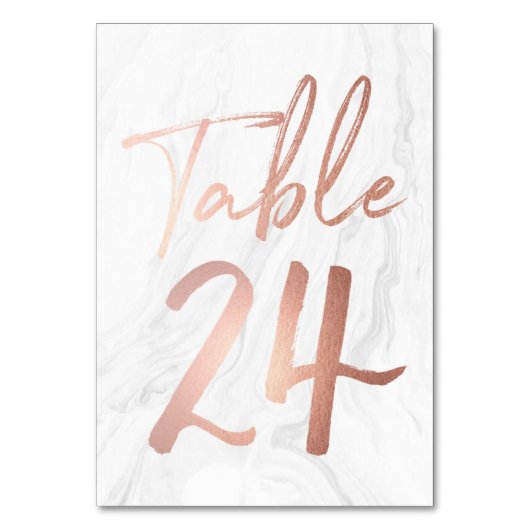 Script Rose et marbre | Carte numéro de tableau 24 (Par défaut)