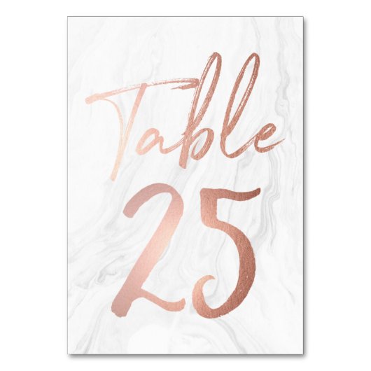 Script Rose et marbre | Carte numéro de tableau 25 (Par défaut)