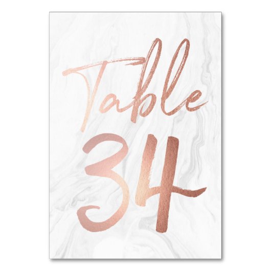 Script Rose et marbre | Carte numéro de tableau 34 (Par défaut)