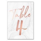 Script Rose et marbre | Carte numéro de tableau 4 (Dos)