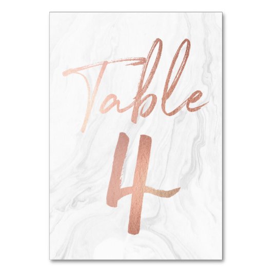 Script Rose et marbre | Carte numéro de tableau 4 (Par défaut)