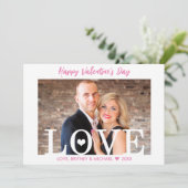 Script rose | Grosses lettres d'amour Carte photo (Debout devant)