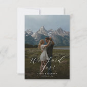 Script Rustic Mountain Photo Mariage Faire-part (Devant)