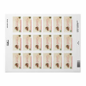 Script Rustiek Groen Rood Kerstadres Etiket (Full Sheet)