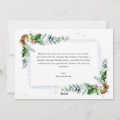 script rustique blanc photo joyeuse carte de vacan (Dos)