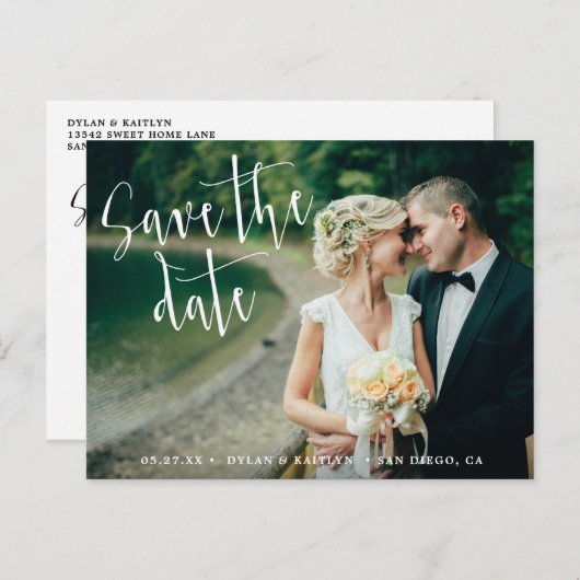 Script Rustique Enregistrer la carte postale photo (Devant / Derrière)